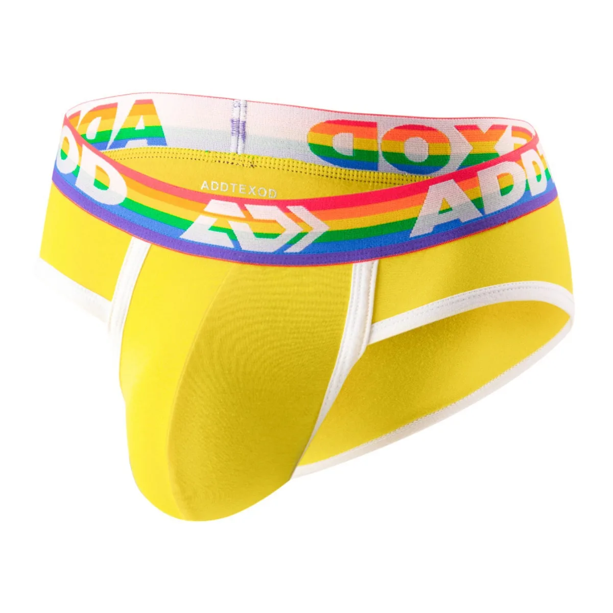 Men's Bulge Briefs Gays Sexy Mid-Low Rise U Convex Pouch Underwear Rainbow Pride Waistband Soft Cotton Breathable Cozy Underpant