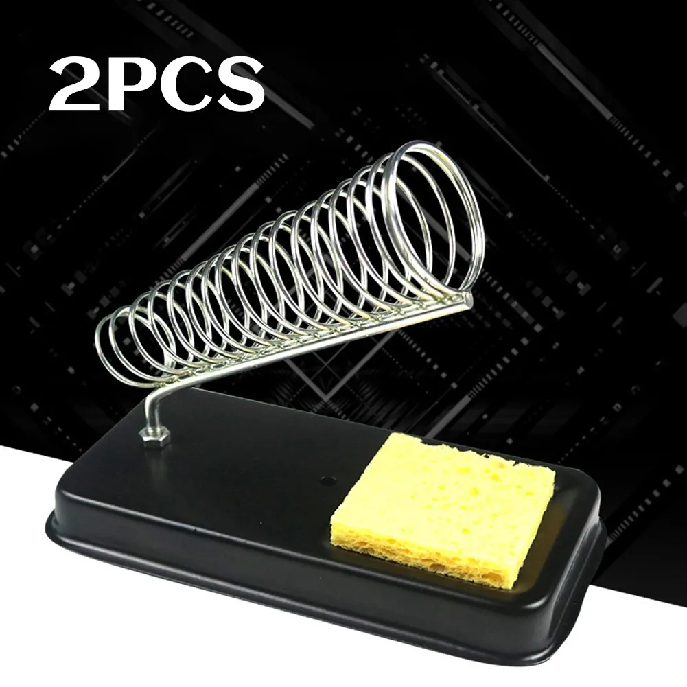 Electric Soldering Iron Stand Holder With Welding Cleaning Sponge Pad Resistance Soldering Iron Stand+1*sponge