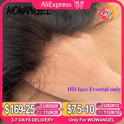 Wow Engel 13x6 HD spitze Frontal Unsichtbare HD Transparent Spitze Schmelzen Skins Gerade 13x4 HD Spitze nur Menschliches Haar Remy Vor Gezupft