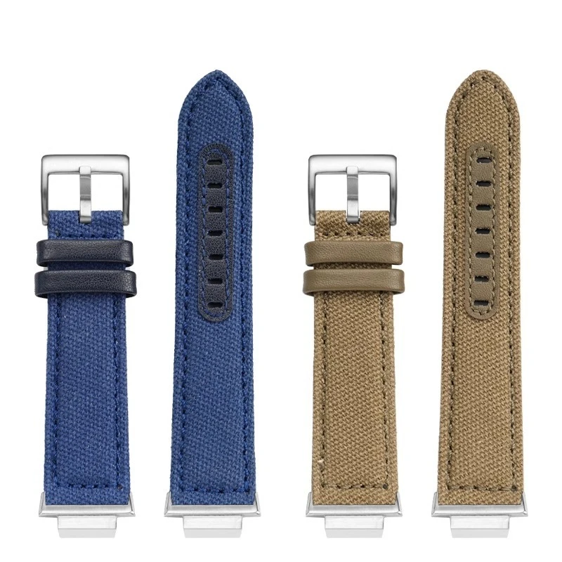 Para Casio GM-2100 GM2100 GA-2100 GA2100 deporte Nylon parte inferior de cuero modificado correa de reloj hombres pulsera negro azul verde