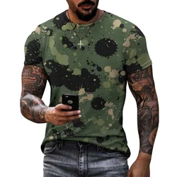 New Fashion Army Tough Guy Men's T-shirt 3D Printed Veterans Camouflage Sports Outdoor Feature Quick Dry Round Neck Short Sleeve