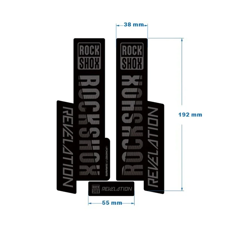 1 Set ROCKSHOX REVELATION MTB Vorderradgabel Wasserdichte Vinyl-Aufkleber Fahrrad-Dekor-Aufkleber Fahrrad-Modifikations-Zubehör – Detail 4