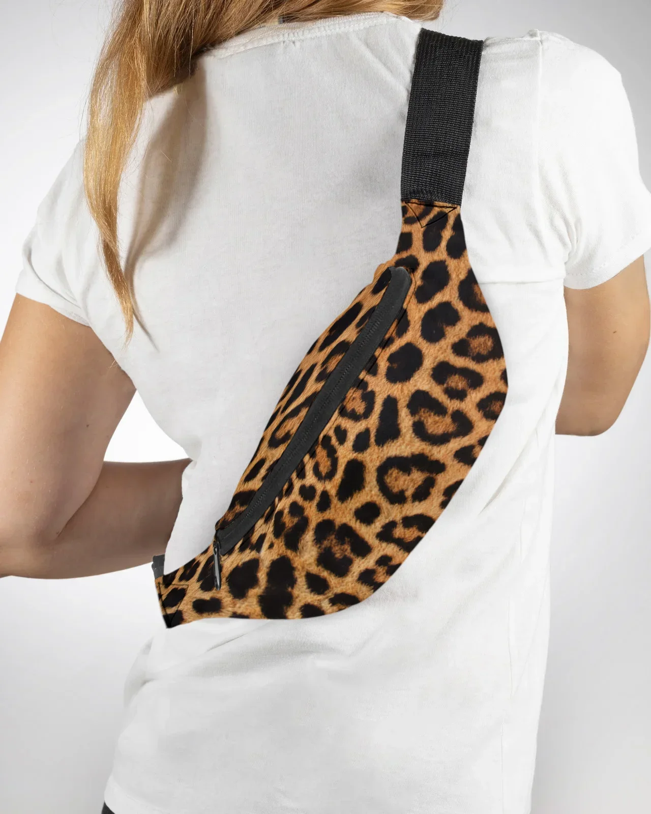 Leopard Print Waist Packs Shoulder Bag Unisex Messenger Bag Casual Fashion Fanny Pack for Women