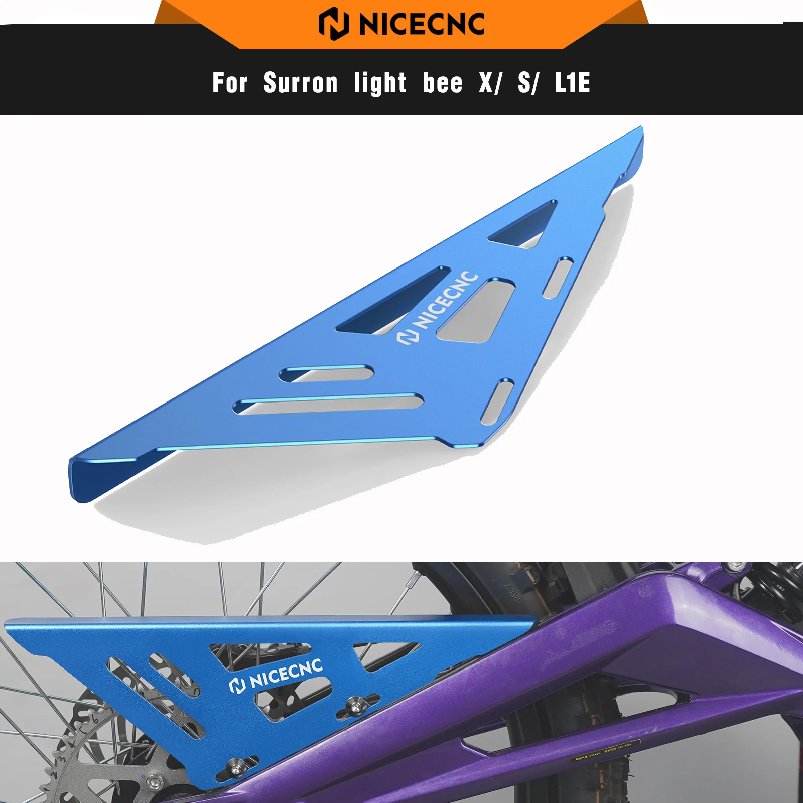 

NICECNC Aluminum Chain Guard Protection For Surron light bee X light bee S light bee L1E Segway X160 X260 Sur-ron Accessories