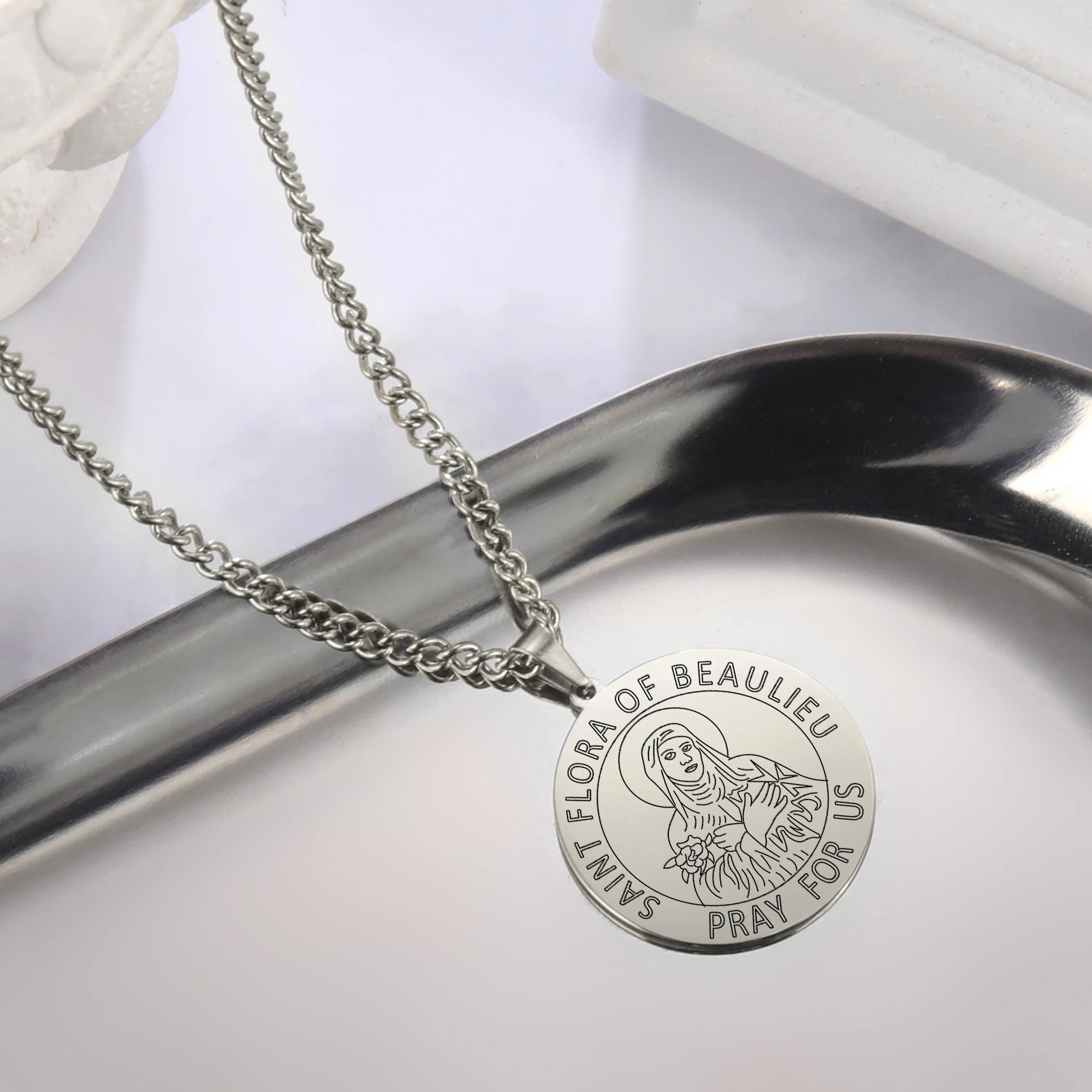 Dawapara Saint Christopher Medaille Halskette Jesus Truet In Sie Amulett Katholischen Schmuck Reisende Fahrer Geschenke Edelstahl – Detail 21