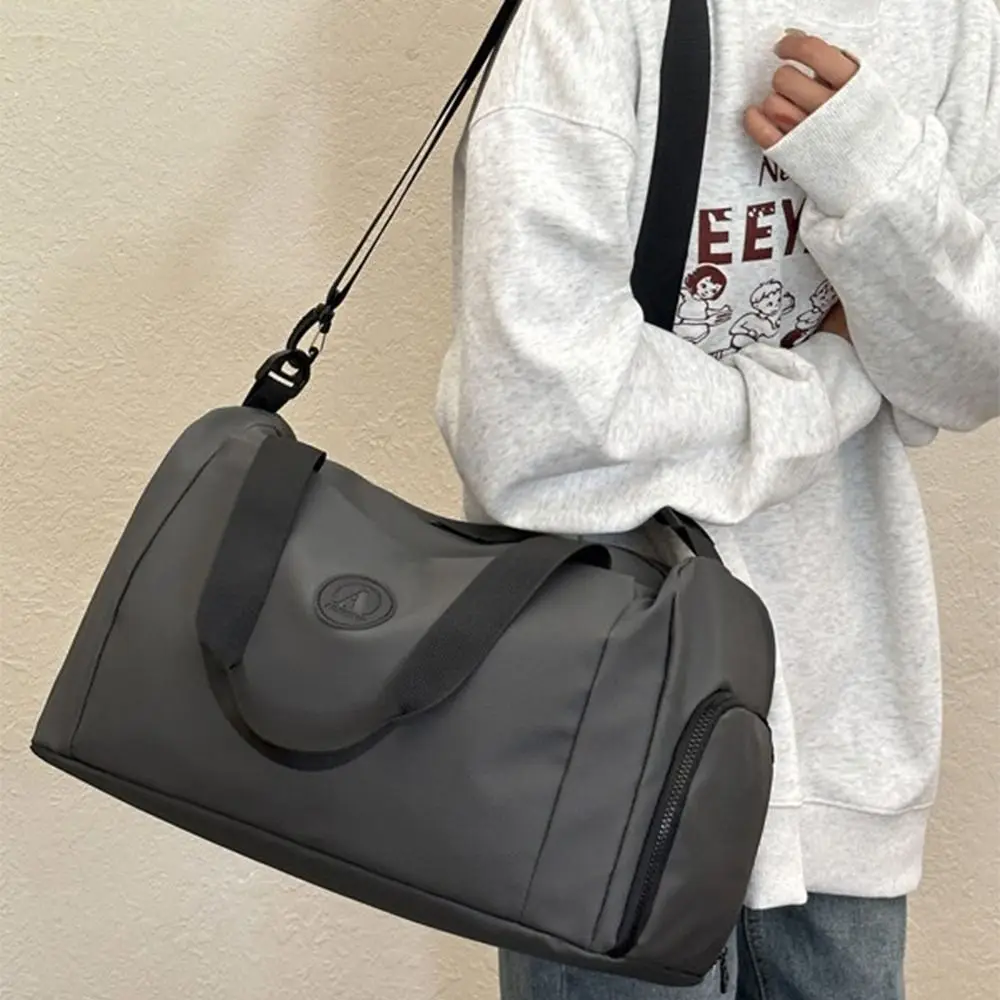 Oxford Travel Luggage Bag Foldable Short Distance Nylon Duffle Bag Multi-functional with Shoe Compartment Large Capacity Handbag