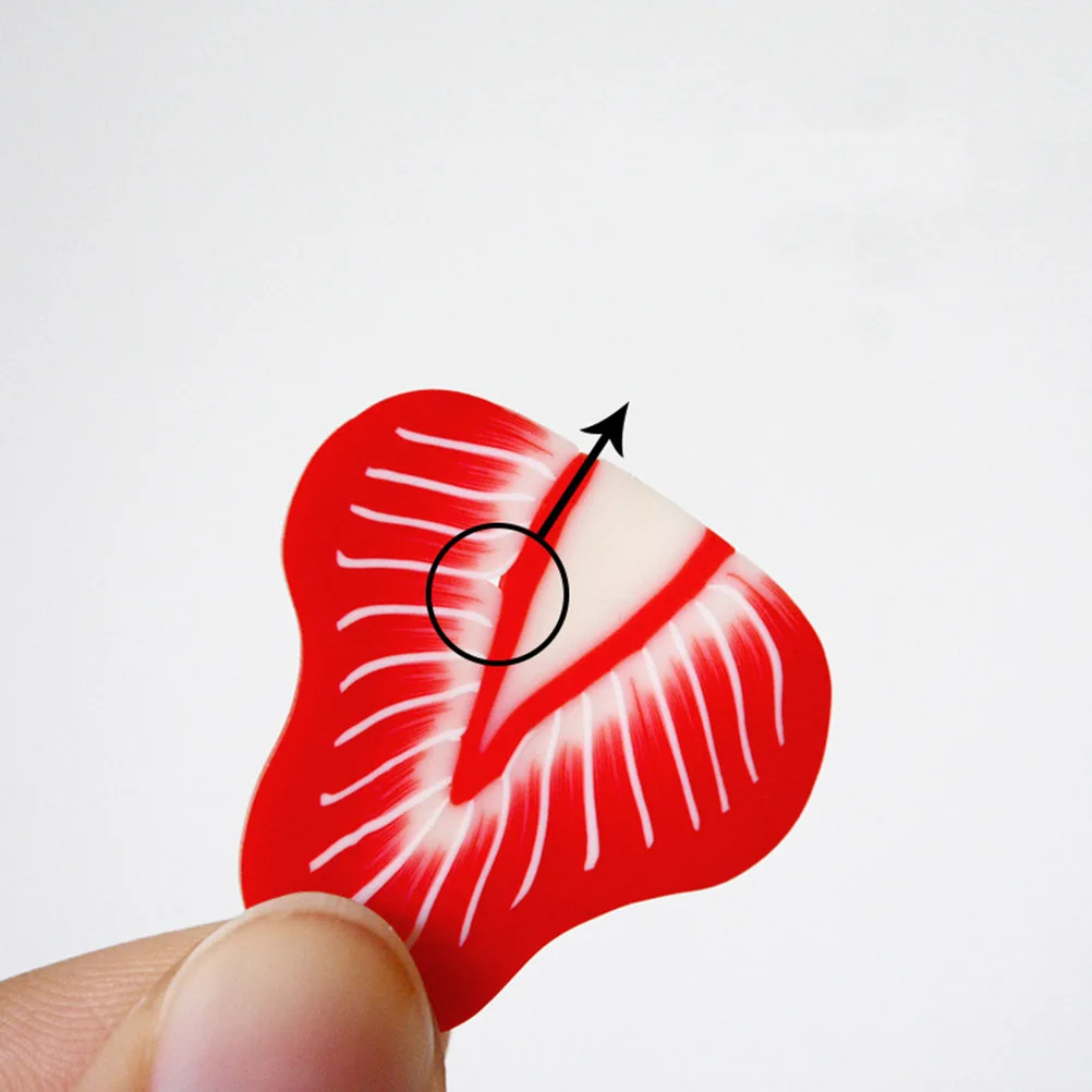 

10 Pcs PVC Strawberry Slice Decorations Prop Fake Fruits Ornament Home Strawberries