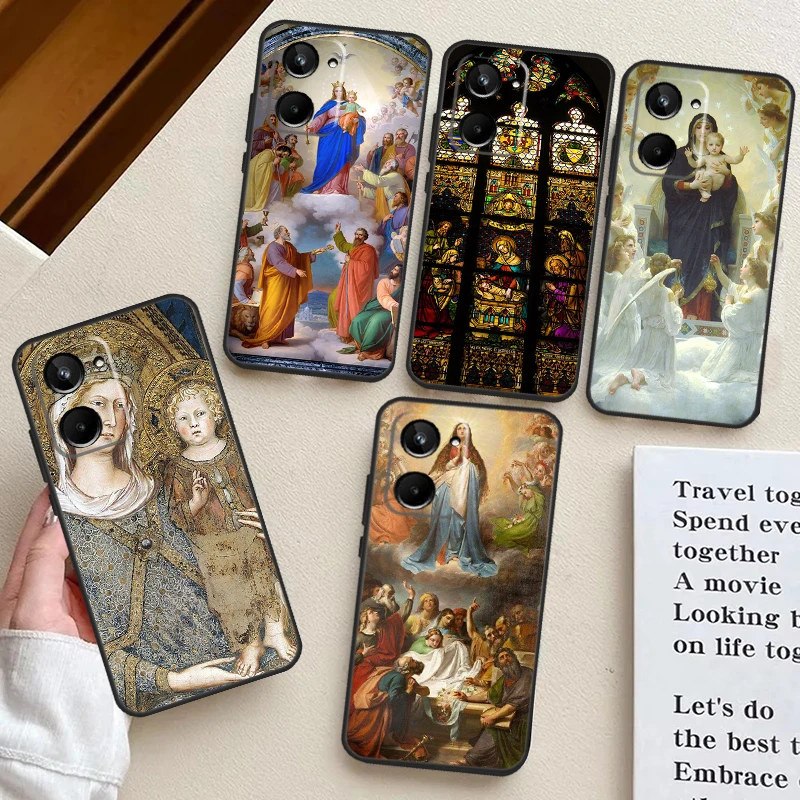 Virgin Mary of Catholic Religious For Realme 11 Pro Plus 12 10 9 GT Neo 5 GT3 C53 C51 C30 C31 C33 C35 C11 C25s C21Y C55 Case