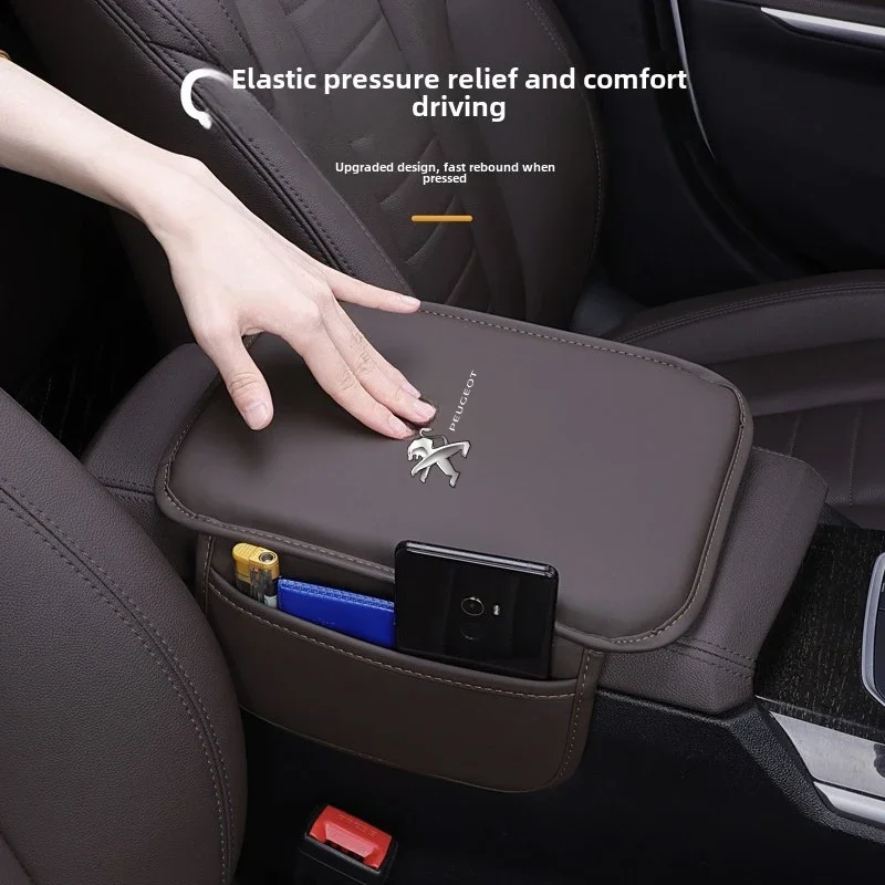 Car Center Console Protector Cover Armrest Box Cushion For Peugeot 108 406 407 408 206 207 306 307 308 508 Car Accessories