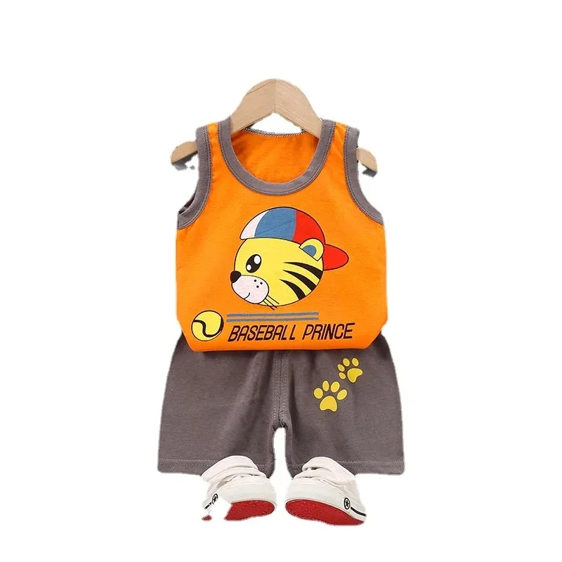 Zomer Mode Peuter Baby Jongens Meisjes Kids Kleding Set T-Shirt + Korte Broek O-hals Katoenen Kinderkleding Sets Baby Boy Kleding