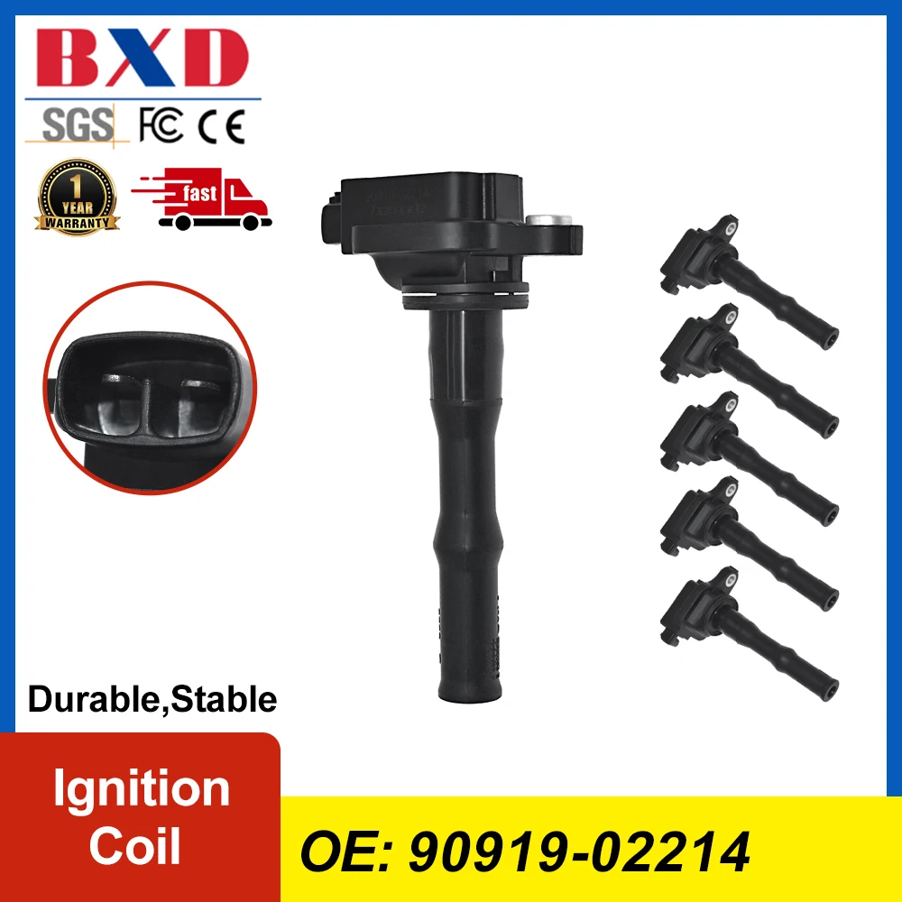 

Катушка зажигания 1/4/6 шт. 90919-02214 9091902214 Для Toyota Camry 1994-1995, Avalon 1995, Lexus ES300 3.0L 2995CC V6 автозапчасти