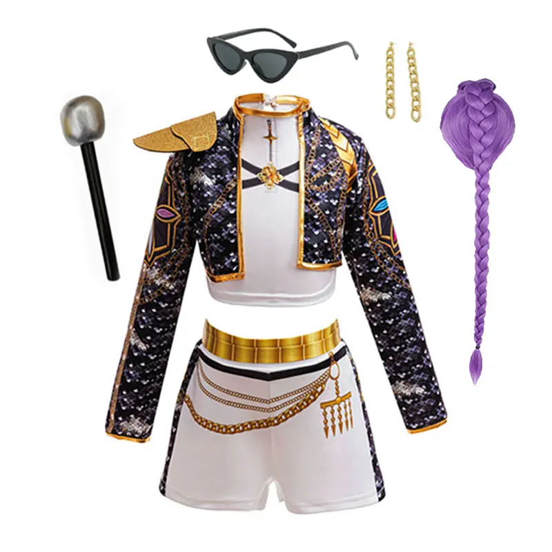 Kinderen Koreaanse zanger danskostuum set Halloween carnaval cosplay outfit meisjes toneelvoorstelling rollenspel kleding