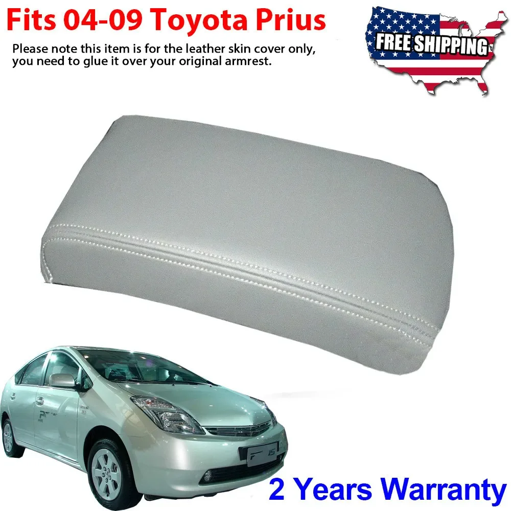 For Toyota Prius 2004 2005 2006 2007 2008 2009 Microfiber Leather Car Accessories Center Armrest Console Lid Box Cover Trim