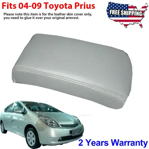 Per Toyota Prius 2004 2005 2006 2007 2008 2009 Accessori per auto in pelle microfibra Bracciolo centrale Console Coperchio Box Cover Trim