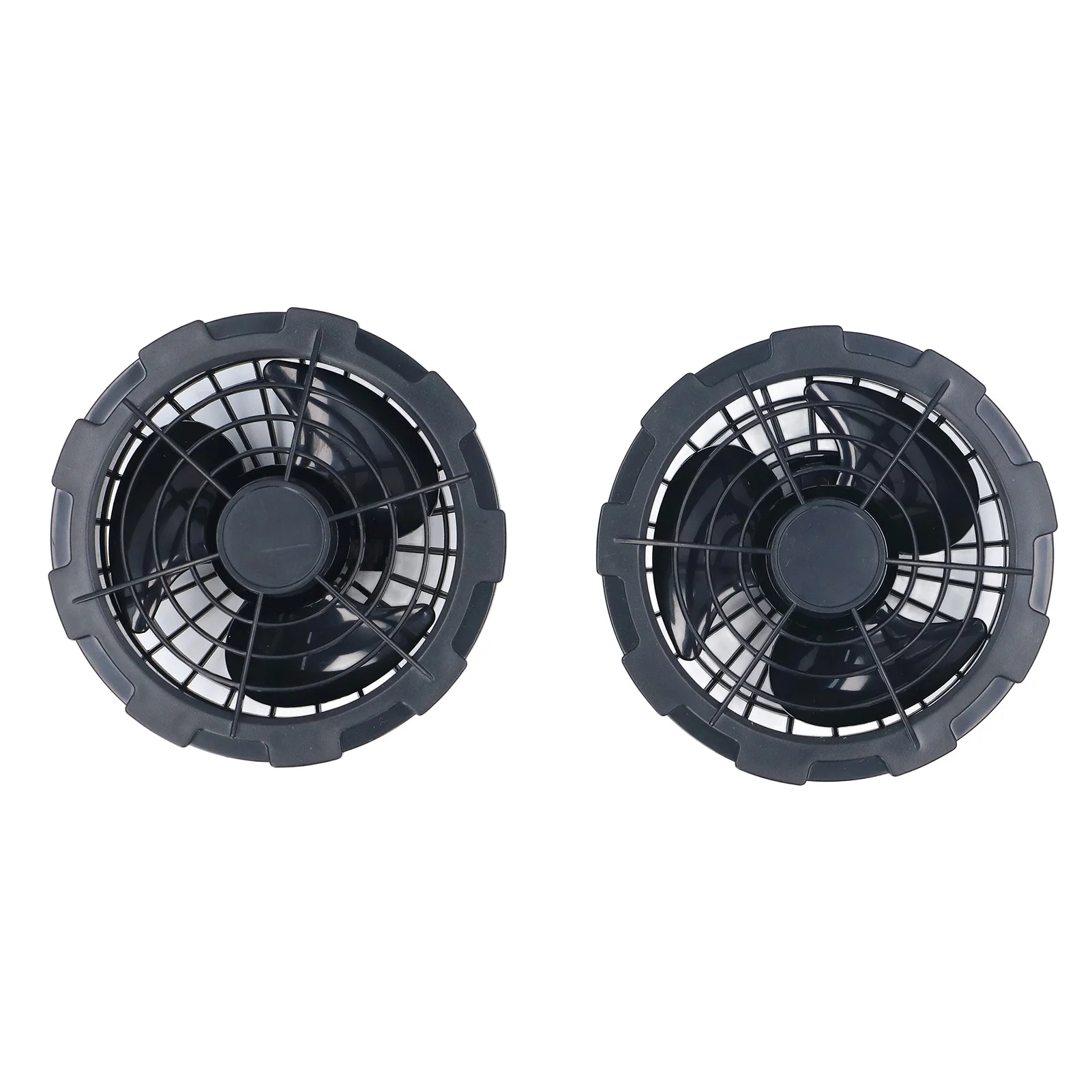 2 uds ventilador de chaleco de refrigeración Motor sin escobillas ventilador de ropa aire acondicionado de poco ruido con Cable de alimentación CC 12V