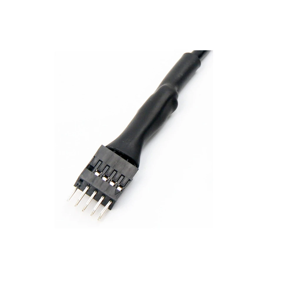 Internal Data Extension Cable para PC Mainboard, 9 pinos macho para USB externo A macho, 20cm