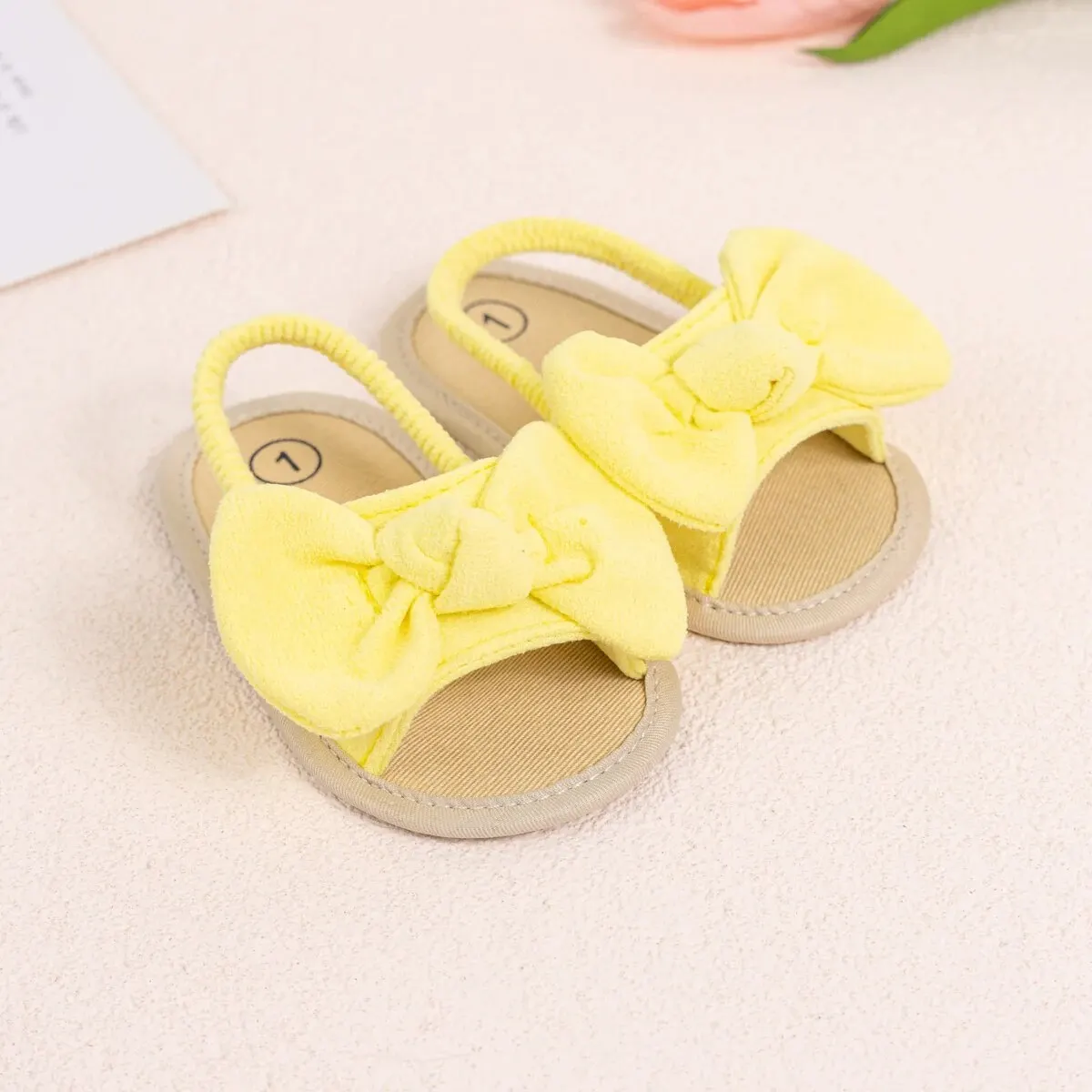 Summer Baby Girls Sandals Fashion Bow Soft Sole Casual Shoes Cotton Comfortable Toddler Shoes Beach Baby Sandals 0-18 Months