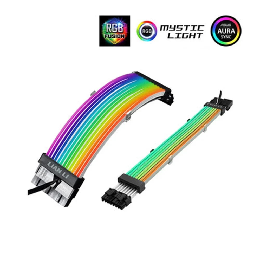 Strimer Plus Extension Cable Kit ARGB 5V 24Pin 8Pin 3X8Pin Motherboard and GPU Power Cord Motherboard Rainbow Line Case MOD Part