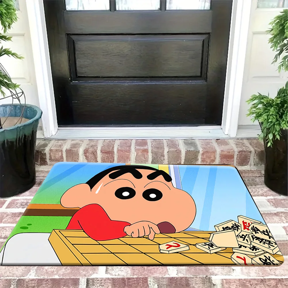 

Нескользящий придверный коврик с принтом забавной сцены из игры Шоги с Крейоном Шин-чаном, милый аниме-персонаж, играющий в японские шахматы, декоративный коврик для входа