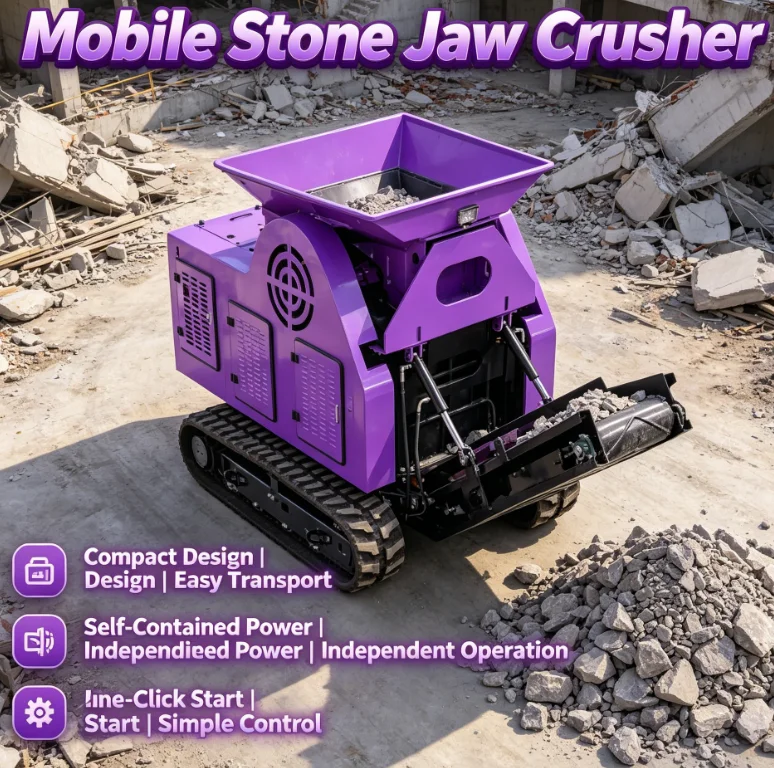 Customized Hydraulic Mini Crawler Mobile Jaw Crusher Stone Breaker Rock Breaker Stone Crushing Equipment Cement Grinder