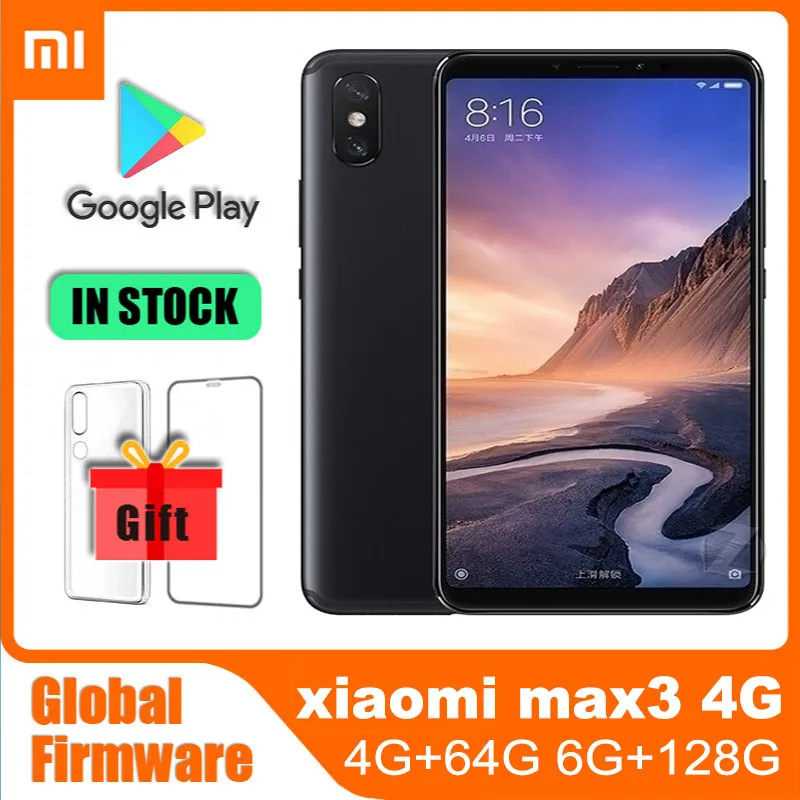 Xiaomi-max Smartphones Celulares Rom Global gb 128 gb 6.9 Impressão Digital 4g Cubot Android Snapdragon 652 Telefone Usado