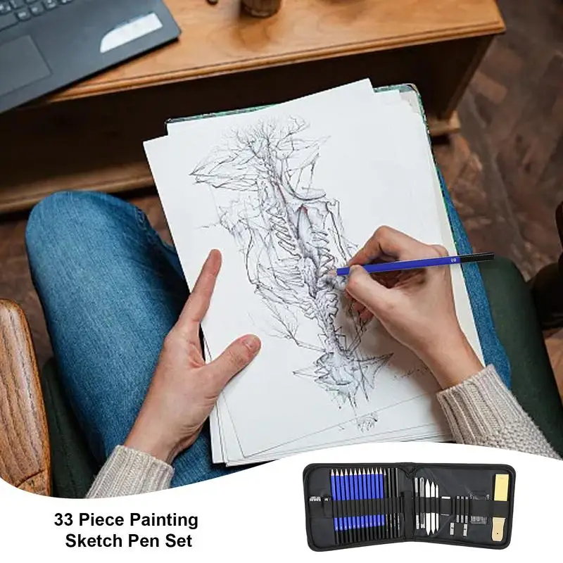 Карандаши для рисования набор художественных карандашей, наколенный ластик, точилка для карандашей, палочки для древесного угля 12, графитовый карандаш, удлинитель для карандашей, художественные принадлежности