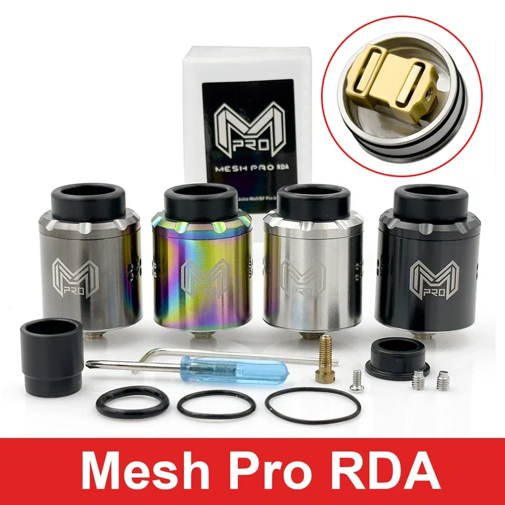 Vmiss mesh pro rda tank 25mm einstellbare 316ss mesh spule ein-/doppels pule mit squonk bf pin verdampfer wiederaufbau zerstäuber