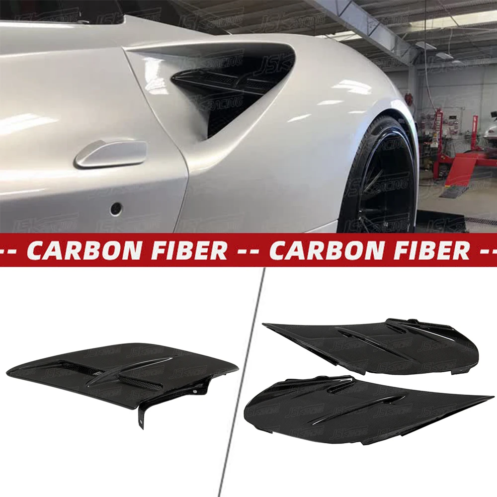 C Style Dry Carbon Fiber Side Vent For Ferrari 488 Gtb 2015-2018