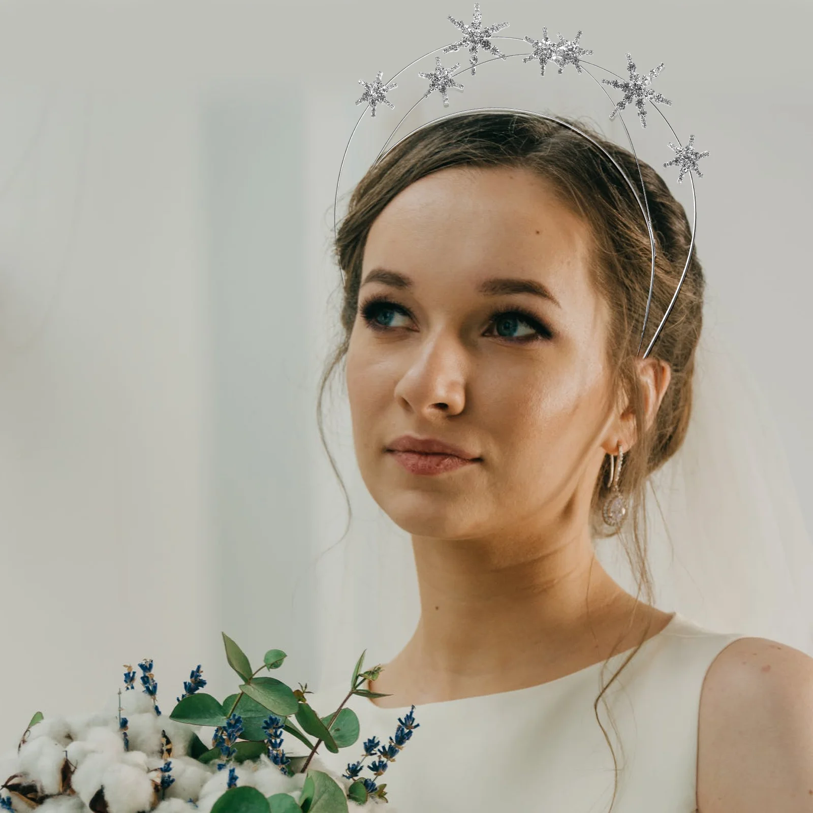 

Хрустальная Корона, аксессуары для волос, стразы, звезды, серебряный цвет, женский головной убор, элегантный головной убор для свадебной вечеринки, современный головной убор в стиле бохо