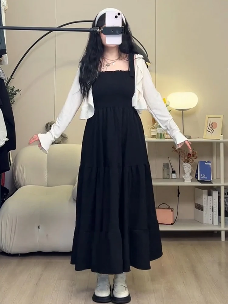 

plus Size Belted Wrap Dr Women's Summer Slimming Waistcoat Sun Protection Two-Piece Set Faionable Polyester Material