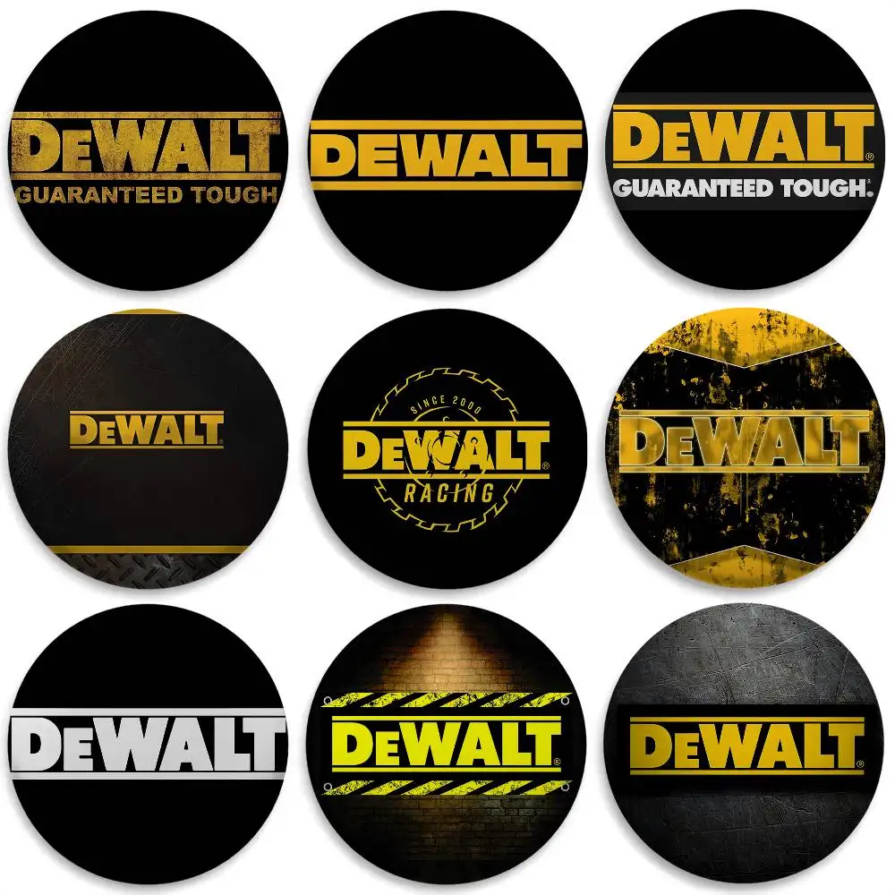 

Fashion D-Dewalts Logo Badges Round Exquisite Badge Brooches Creative Pins For Clothes Hat Backpack Gift Accessories