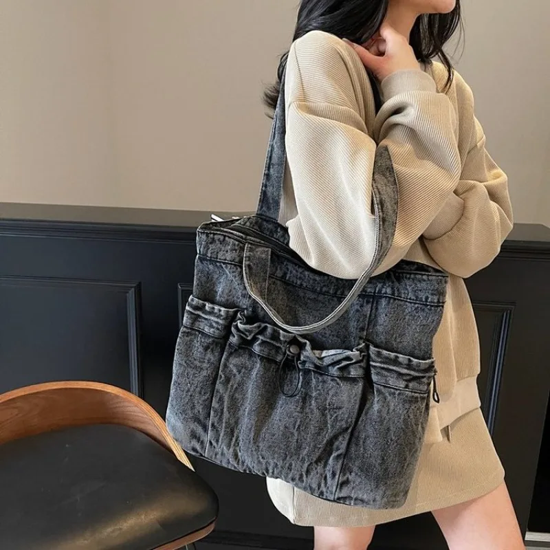 Vintage Fashionable Diaper Bag Tote For Women Large Capacity Minimalist Casual Simple High End Leather - view 3
