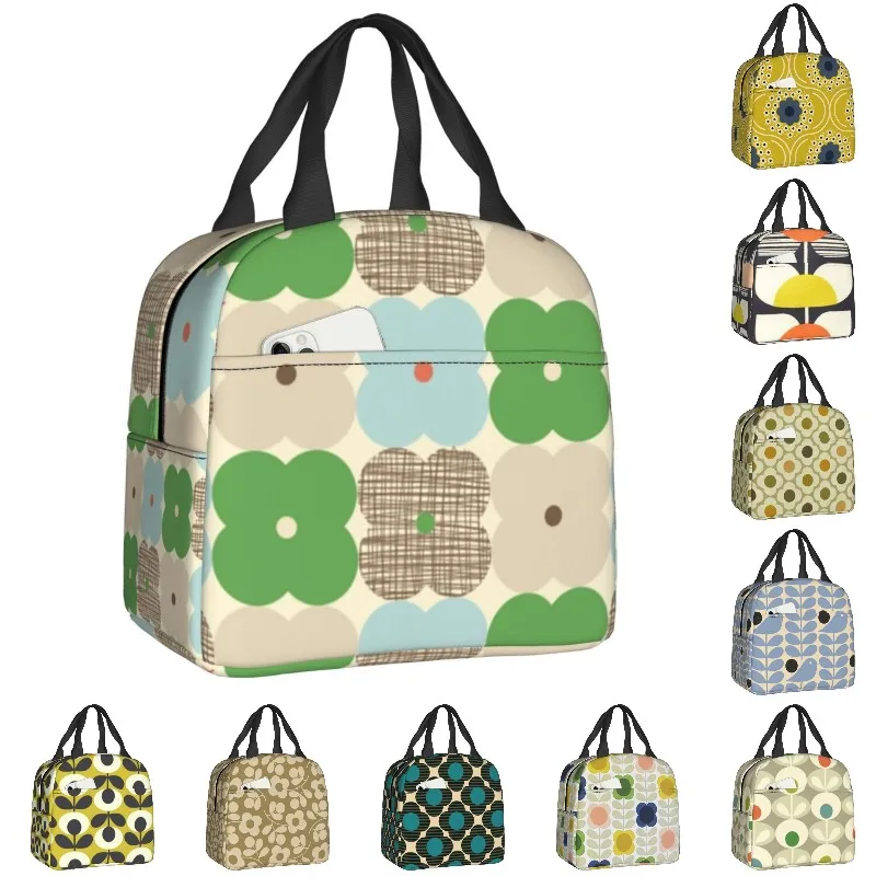 Orla Kiely-Boîte à Lunch Portable à Motif Floral Scandinave pour Femme, Glacière Étanche, Sac Isotherme Thermique pour Enfants et Étudiants