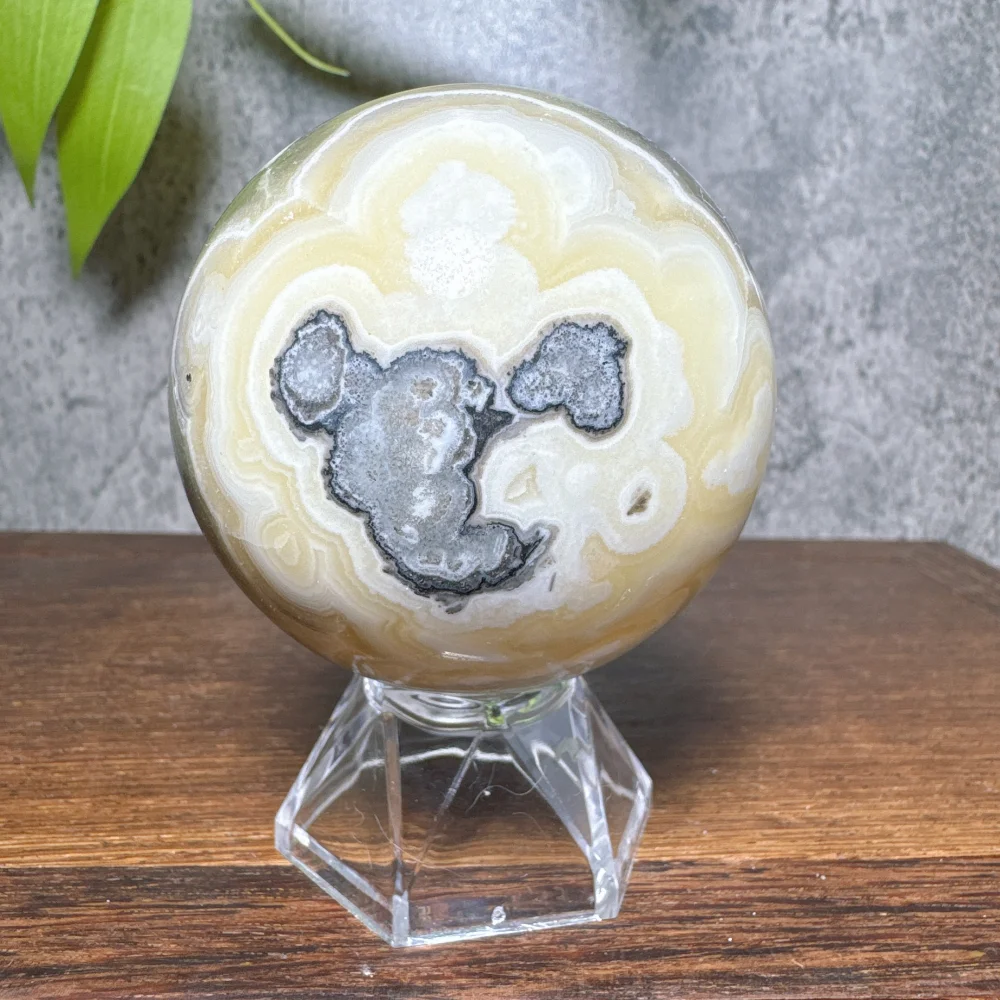 Striped Beautiful Pattern Calcite Sphere Playing Natural Mineral Healing Meditation Witchcraft Energy Home Decoration Lucky Gift