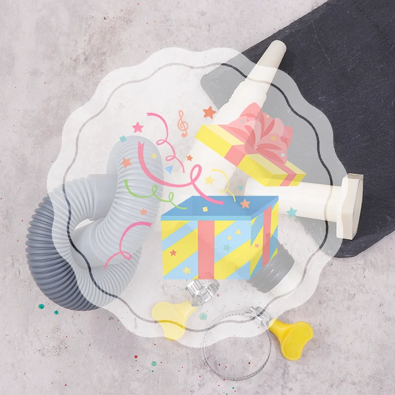 

2025 New Drain Tee Adapter For Washer Dryer Drain System Drain Tee Adapter With Extended Drain Hose Home Tools