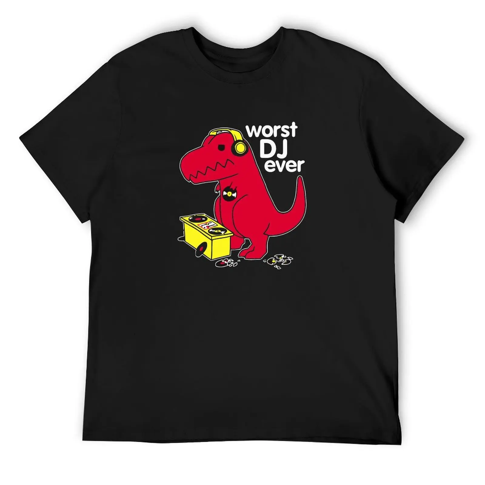 

T Rex Is the WORST DJ T-Shirt oversized vintage t shirts Aesthetic clothing T-shirts for men cotton