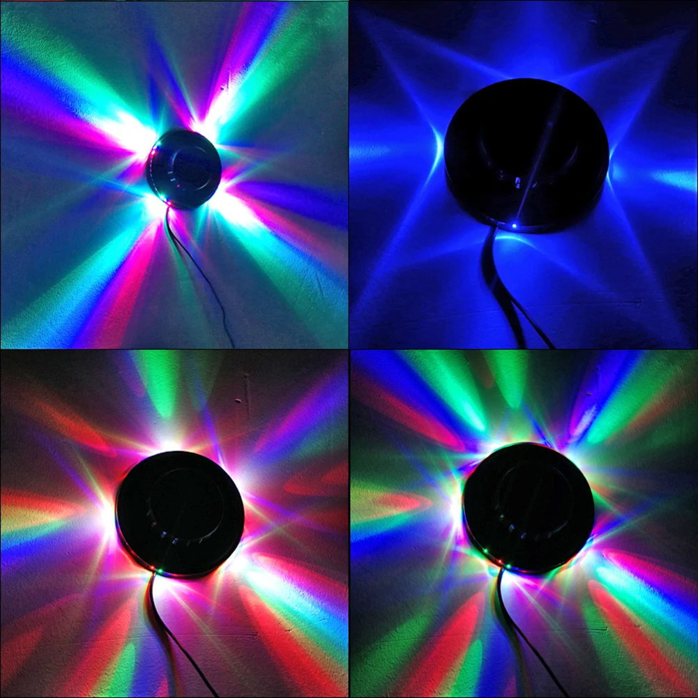 Rotating Disco Light RGB Sound Activated LED Party Stage Strobe Lamp KTV Show for Wine Pub Stage Light Parties Accessories