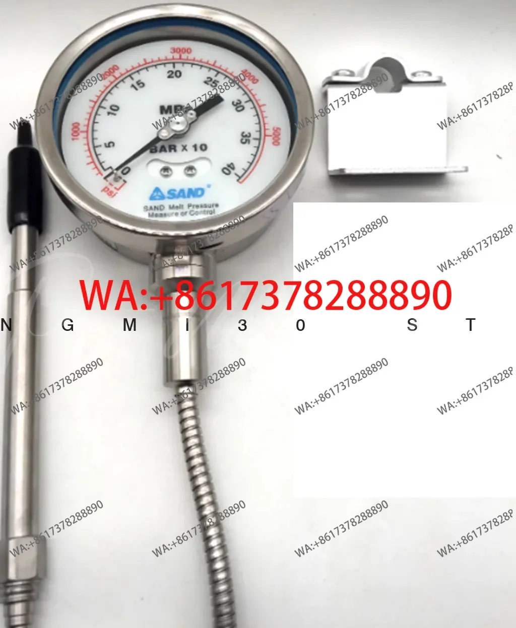 T135B-40MPA Series Pointer Melt Pressure Gauge (4~20mA Transmitter Output)