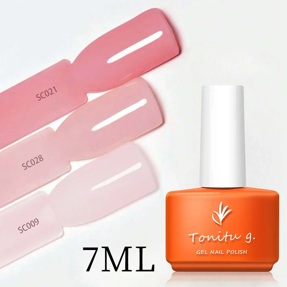 

7ml Jelly Gel Nail Polish Pink Rose Natural Nude Nails Art Soak Off UV/LED Nail Art Beautylux Vernis Semi Permanent