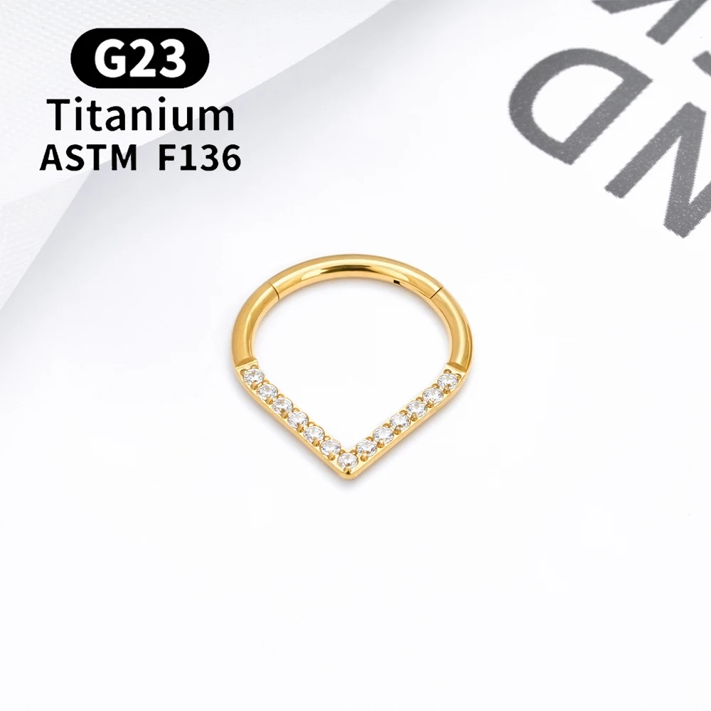 G23 Titan Runde Hoop D Form Nasenring Daith Herz Ohrring 16G CZ Scharniersegment Ohr Tragus Knorpel Helix Piercing Schmuck – Detail 8
