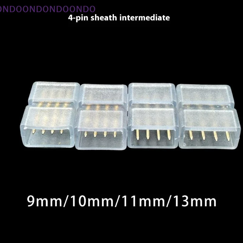 5Pcs LED Strip Connector Set Copper RGB Durable Gold 2/3/4 Pin Terminals Compatible with 6-13MM Strips for LED Lighting