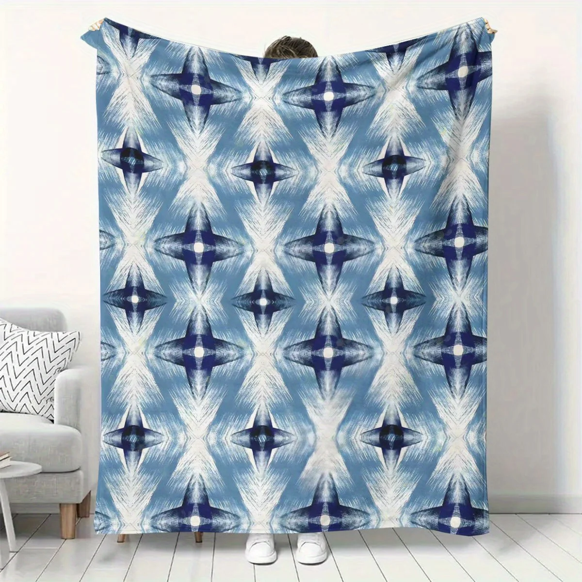 

Bohemian Flannel Blanket, Soft and Comfortable Polyester Nap Blanket for Sofa Bed Office Air Conditioner Blanket