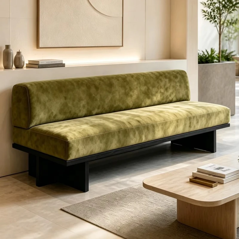 Fabric couch bench clothing store bedroom end of bed recliner bench