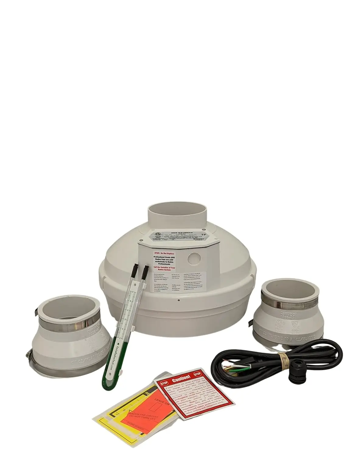 Radon Fan Installation Kit QUIET, ENERGY EFFICIENT OPERATION EASY TO INSTALL AT HOME SUITABLE FOR BOTH INDOOR & OUTDOOR USE