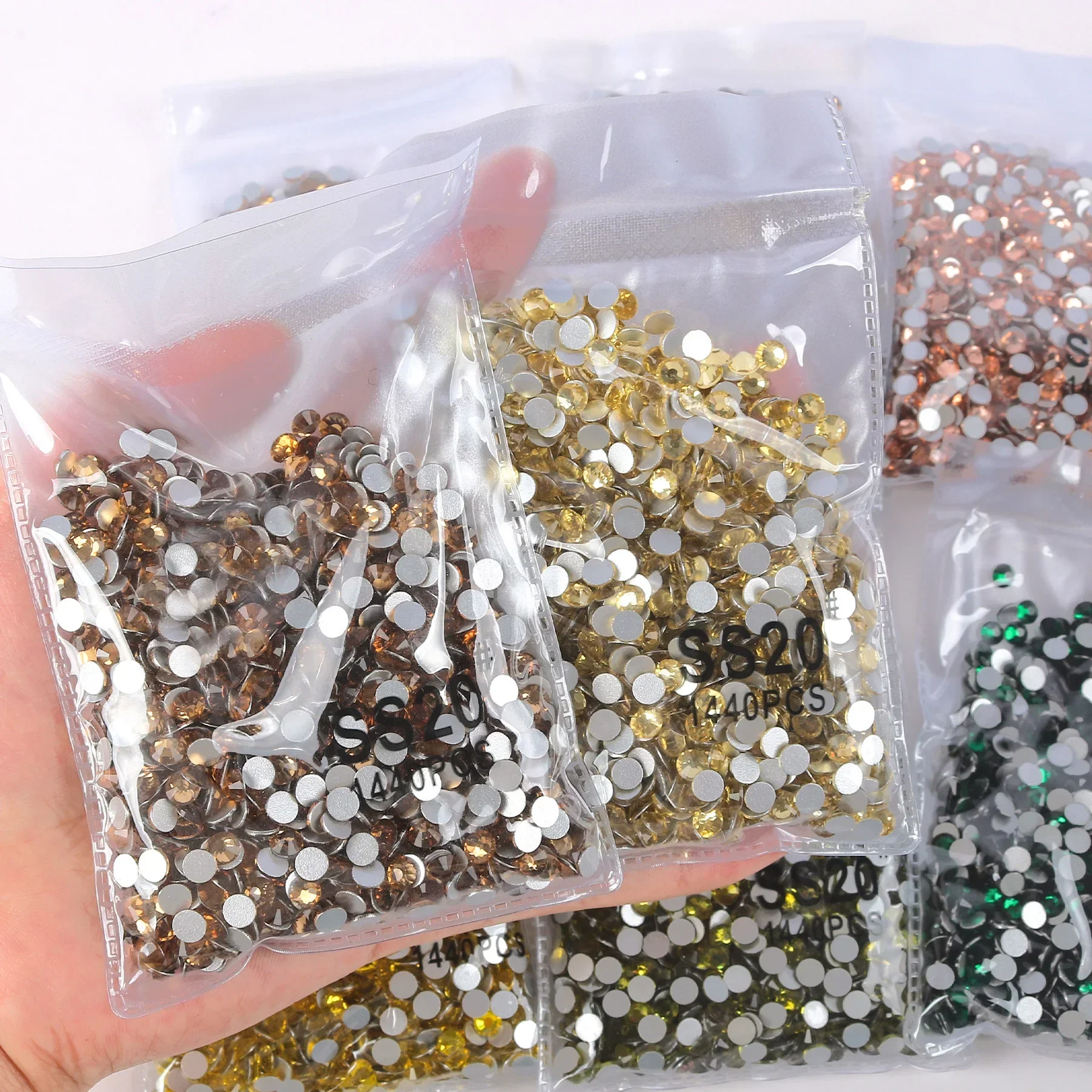 SS3-SS30 Non Hot Fix Flatback Rhinestones Decorations Crystal Nail Art Akcesoria Naklejka na paznokcie DMC Glitter Stone Diamond DIY