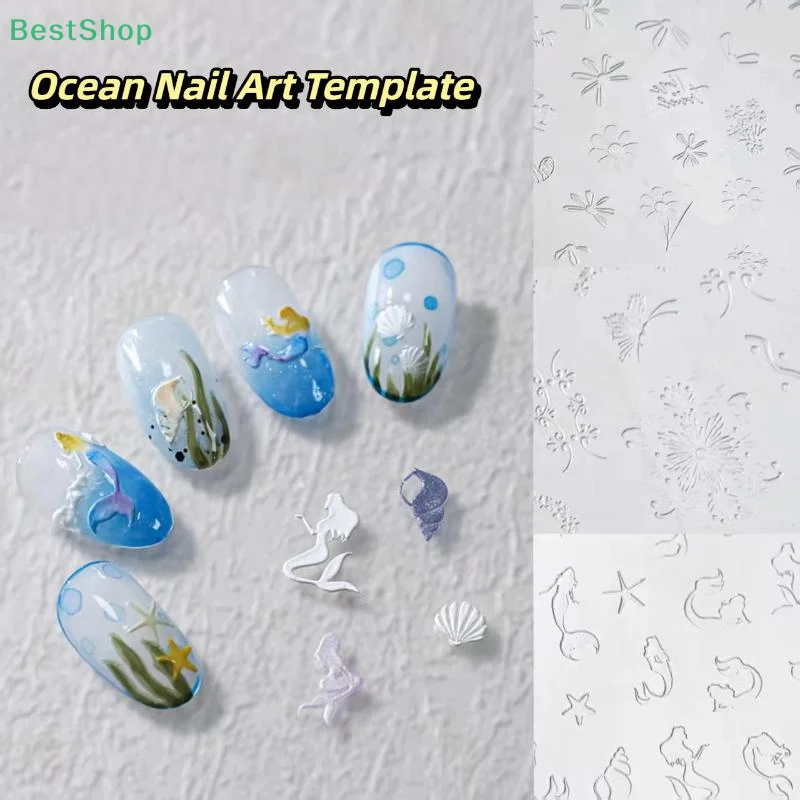 

★★★3D Silicone Nail Art Mould Ocean Shell Mermaid Manicure Decoration Tool Accessories
