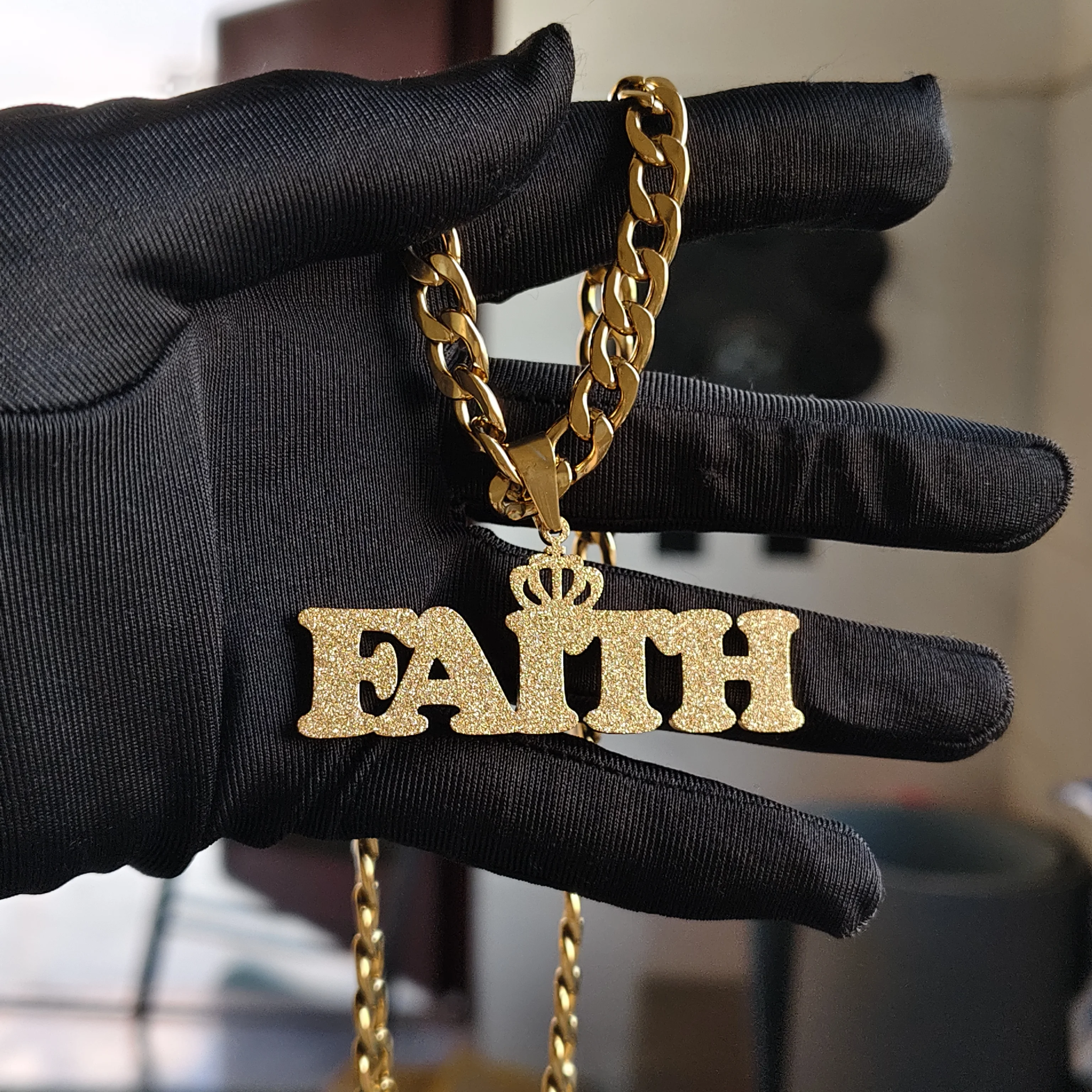 DCEE جديد بالجملة اسم مخصص 7 مللي متر قلادة رسالة شخصية 7 مللي متر قلادة قلادة هدية عيد ميلاد الشركة المصنعة المبيعات المباشرة #2