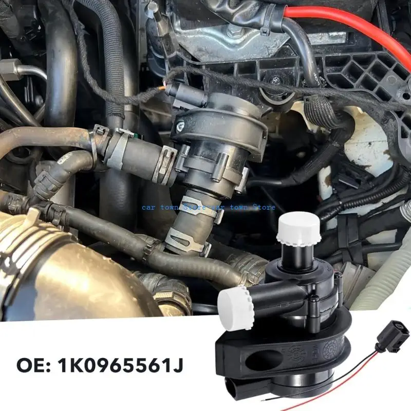 RXJE Bomba agua refrigeración eléctrica auxiliar adicional para coche, repuesto bomba auxiliar agua 12V, para