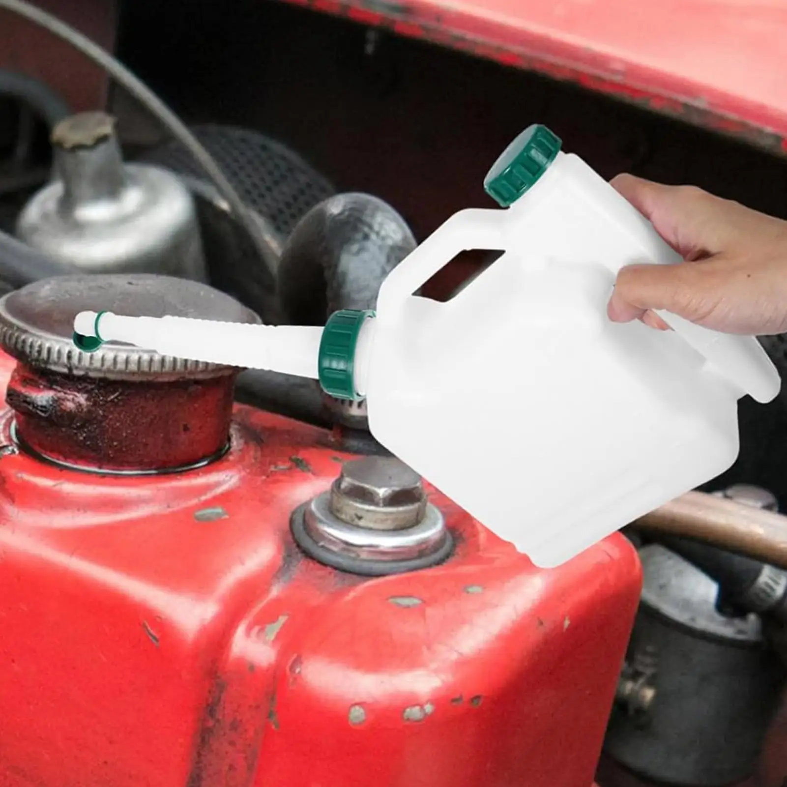 

1L Oil Measuring Container Automotive Extended Spout Oil Bottle Clear Oil Jug With Spout Engine Oil Dispenser Motor Oil For Fuel