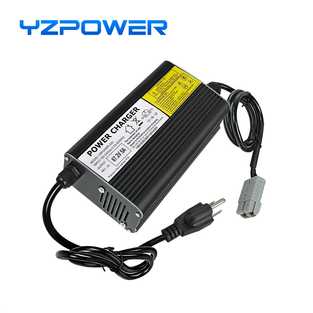 Yzpower 67.2V 5A ładowarka baterii litowej 16S 60V wejście ładowarki 110-240Vac szybkie ładowanie z wentylatorem chłodzącym